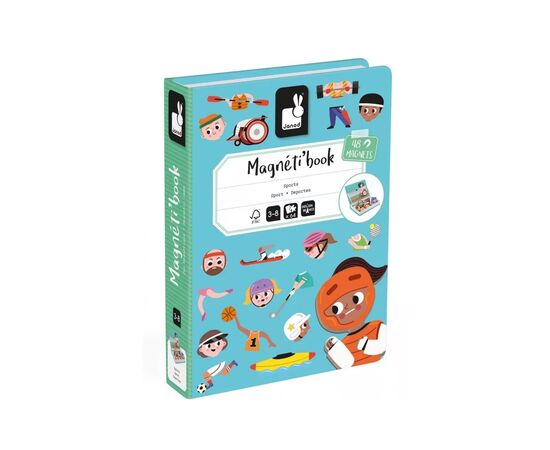 Развивающая игрушка Janod Магнитная книга Спорт (J02596)