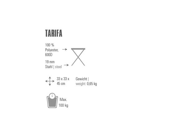 Стул складной High Peak Tarifa Dark Grey/Blue (929802), изображение 2 Стул складной High Peak Tarifa Dark Grey/Blue (929802), изображение 2