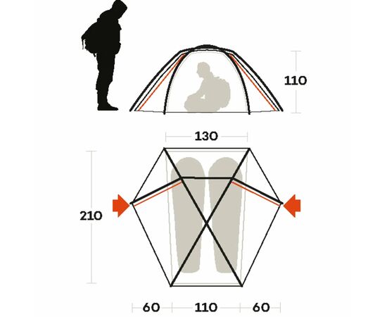 Намет Ferrino Force 2 Olive Green (928940), зображення 2 Намет Ferrino Force 2 Olive Green (928940), зображення 2