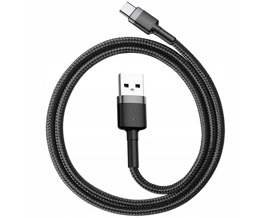 Дата кабель USB 3.1 AM to Type-C 0.5m 3A grey-black Baseus (CATKLF-AG1)