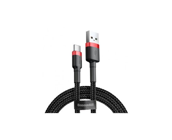 Дата кабель USB 3.1 AM to Type-C 2.0m 2A red-black Baseus (CATKLF-C91), изображение 3 Дата кабель USB 3.1 AM to Type-C 2.0m 2A red-black Baseus (CATKLF-C91), изображение 3