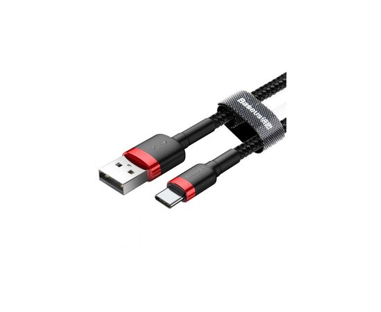 Дата кабель USB 3.1 AM to Type-C 2.0m 2A red-black Baseus (CATKLF-C91), изображение 4 Дата кабель USB 3.1 AM to Type-C 2.0m 2A red-black Baseus (CATKLF-C91), изображение 4