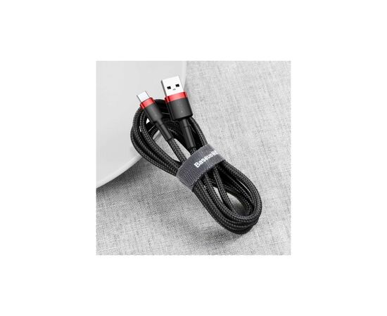 Дата кабель USB 3.1 AM to Type-C 2.0m 2A red-black Baseus (CATKLF-C91), изображение 6 Дата кабель USB 3.1 AM to Type-C 2.0m 2A red-black Baseus (CATKLF-C91), изображение 6