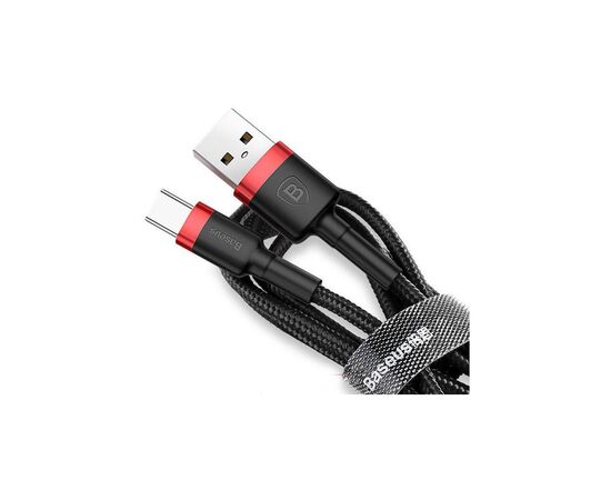 Дата кабель USB 3.1 AM to Type-C 2.0m 2A red-black Baseus (CATKLF-C91)