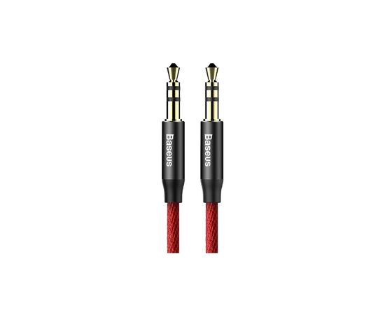 Кабель мультимедийный Jack 3.5mm Yiven M30 M/M 1.5m red-black Baseus (CAM30-C91)