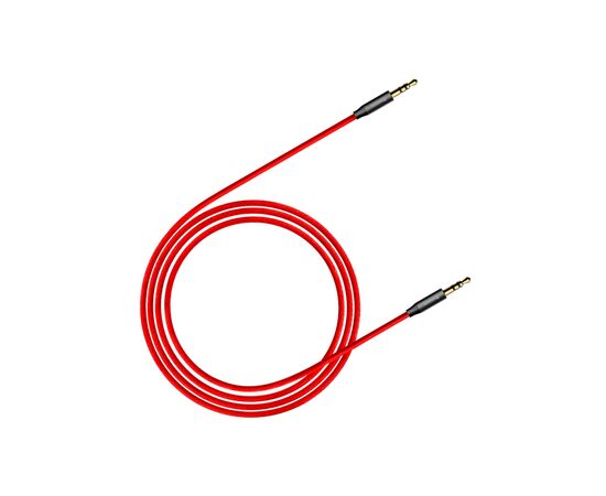 Кабель мультимедийный Jack 3.5mm Yiven M30 M/M 1m red-black Baseus (CAM30-B91), изображение 2 Кабель мультимедийный Jack 3.5mm Yiven M30 M/M 1m red-black Baseus (CAM30-B91), изображение 2