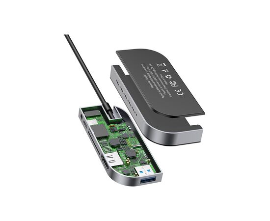 Концентратор Baseus USB3.1 Type-C to HDMI/USB 3.0x3/TF,SD/Type C PD/3.5mm (CAHUB-WJ0G), изображение 5 Концентратор Baseus USB3.1 Type-C to HDMI/USB 3.0x3/TF,SD/Type C PD/3.5mm (CAHUB-WJ0G), изображение 5