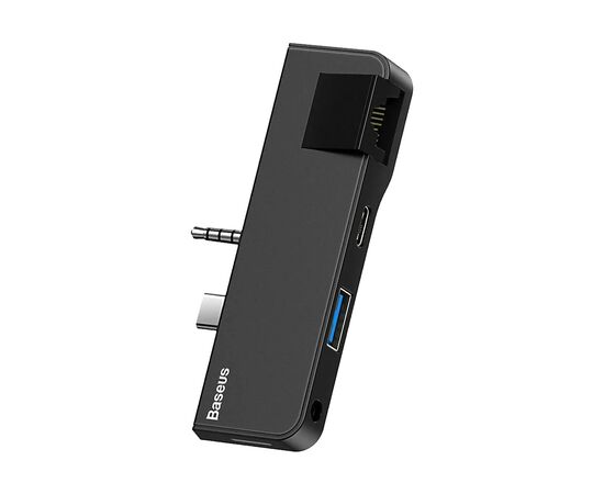 Концентратор Baseus USB3.1 Type-C+3.5mm toUSB 3.0/RJ45/Type-C/3.5mm forSurfaceGo (CAHUB-FG01)