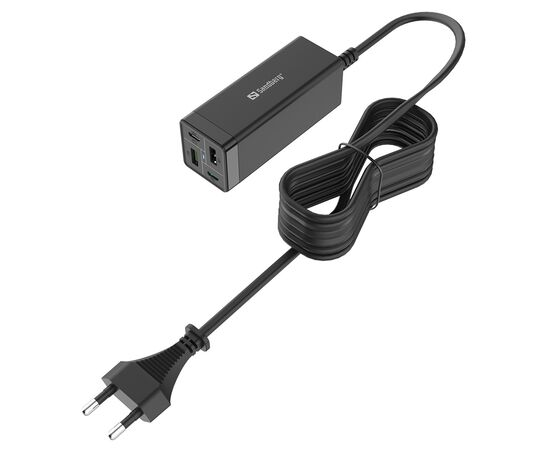 Зарядное устройство Sandberg 4in1 2xUSB-C 2xUSB PD 65W QC 3.0 20W (441-45), изображение 4 Зарядное устройство Sandberg 4in1 2xUSB-C 2xUSB PD 65W QC 3.0 20W (441-45), изображение 4