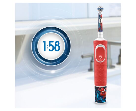 Электрическая зубная щетка Oral-B D100.413.2K Spider-Man, изображение 5 Электрическая зубная щетка Oral-B D100.413.2K Spider-Man, изображение 5