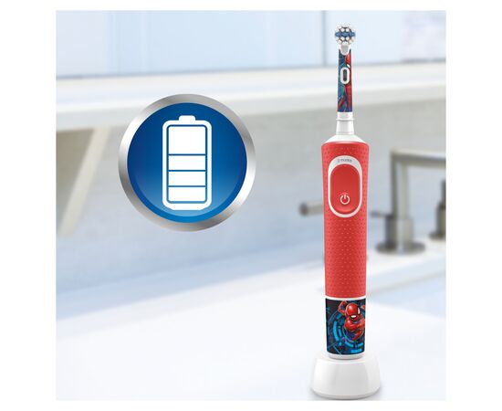 Электрическая зубная щетка Oral-B D100.413.2K Spider-Man, изображение 6 Электрическая зубная щетка Oral-B D100.413.2K Spider-Man, изображение 6