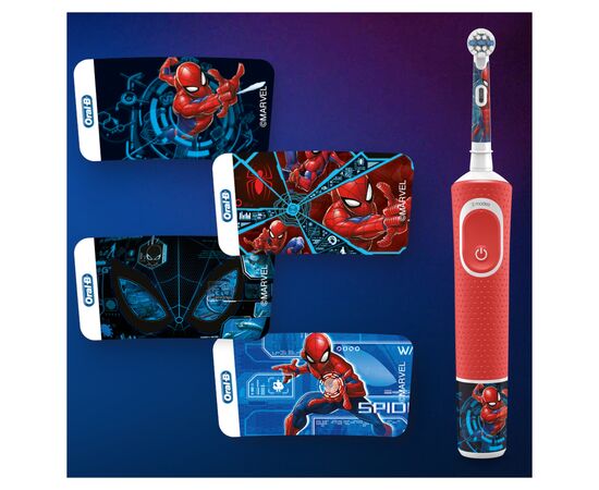 Электрическая зубная щетка Oral-B D100.413.2K Spider-Man, изображение 8 Электрическая зубная щетка Oral-B D100.413.2K Spider-Man, изображение 8