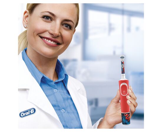 Электрическая зубная щетка Oral-B D100.413.2K Spider-Man, изображение 9 Электрическая зубная щетка Oral-B D100.413.2K Spider-Man, изображение 9