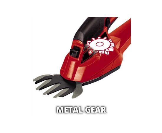 Кусторез Einhell GE-CG 18/1 Li-Solo, 18В, PXC, лезвия 100 мм, 0.65 кг (без АКБ и ЗУ) (3410382), изображение 4 Кусторез Einhell GE-CG 18/1 Li-Solo, 18В, PXC, лезвия 100 мм, 0.65 кг (без АКБ и ЗУ) (3410382), изображение 4