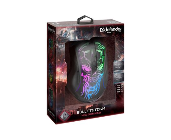 Мышка Defender Bulletstorm GM-928 USB Black (52928), изображение 7 Мышка Defender Bulletstorm GM-928 USB Black (52928), изображение 7