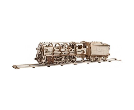 Конструктор Ugears механический Локомотив з тендером (70012), изображение 3 Конструктор Ugears механический Локомотив з тендером (70012), изображение 3