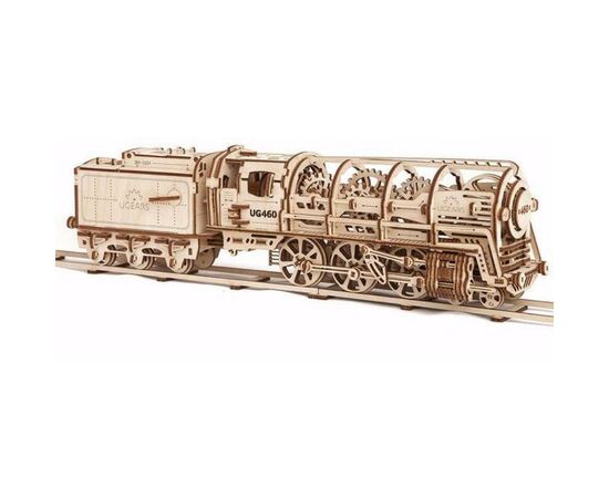 Конструктор Ugears механический Локомотив з тендером (70012), изображение 5 Конструктор Ugears механический Локомотив з тендером (70012), изображение 5
