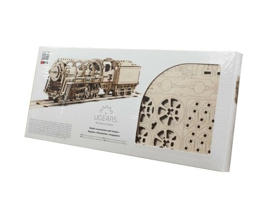 Конструктор Ugears механический Локомотив з тендером (70012), изображение 7 Конструктор Ugears механический Локомотив з тендером (70012), изображение 7