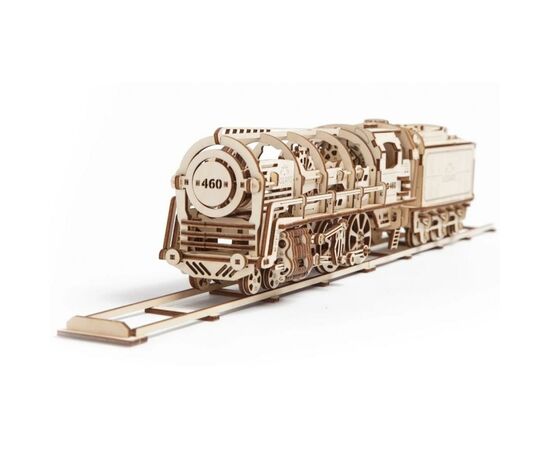 Конструктор Ugears механический Локомотив з тендером (70012)