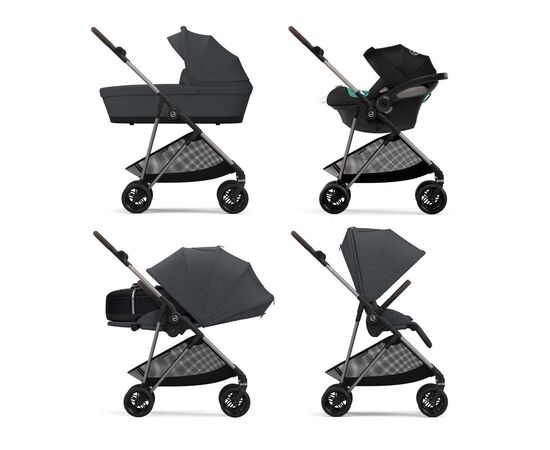Коляска Cybex Melio Monument Grey (с бампером) (522002663), изображение 8 Коляска Cybex Melio Monument Grey (с бампером) (522002663), изображение 8
