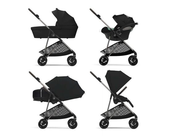 Коляска Cybex Melio Moon Black (с бампером) (522002647), изображение 8 Коляска Cybex Melio Moon Black (с бампером) (522002647), изображение 8