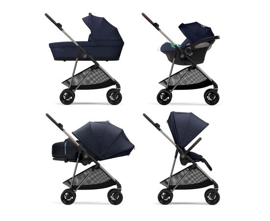 Коляска Cybex Melio Ocean Blue (с бампером) (522002651), изображение 8 Коляска Cybex Melio Ocean Blue (с бампером) (522002651), изображение 8