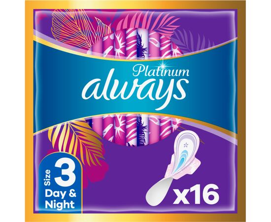 Гигиенические прокладки Always Platinum Day&Night (Размер 3) 16 шт. (8001841449982)