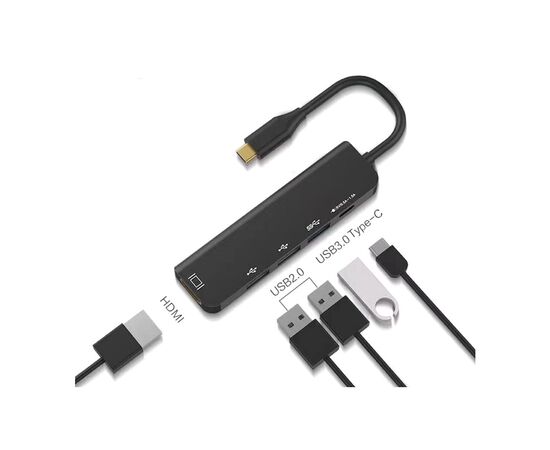 Концентратор XoKo AC-405 Type-C to HDMI+USB 3.0+USB 2.0+Type-C (XK-AC-405), изображение 5 Концентратор XoKo AC-405 Type-C to HDMI+USB 3.0+USB 2.0+Type-C (XK-AC-405), изображение 5