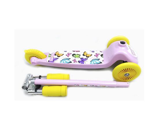 Самокат Bimbo Bike Butterflies 12" з регулюванням висоти Рожево-жовтий (75802-IS), зображення 7 Самокат Bimbo Bike Butterflies 12" з регулюванням висоти Рожево-жовтий (75802-IS), зображення 7