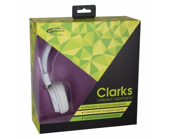 Наушники Gemix Clarks white-blue, изображение 6 Наушники Gemix Clarks white-blue, изображение 6