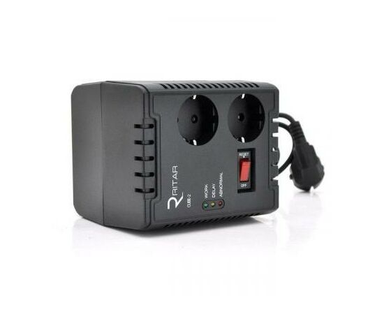 Стабилизатор Ritar 500VA, 300W, 2SHUKO ( CUBE-2 ) (CUBE-2)