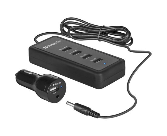 Зарядное устройство Defender ACA-02 авто,5 портов USB, 5V / 9.2A (83568), изображение 2 Зарядное устройство Defender ACA-02 авто,5 портов USB, 5V / 9.2A (83568), изображение 2