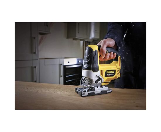Электролобзик Stanley FatMax, 710 Вт, 3200 ход/мин, 2.74 кг, кейс (FME340K), изображение 3 Электролобзик Stanley FatMax, 710 Вт, 3200 ход/мин, 2.74 кг, кейс (FME340K), изображение 3