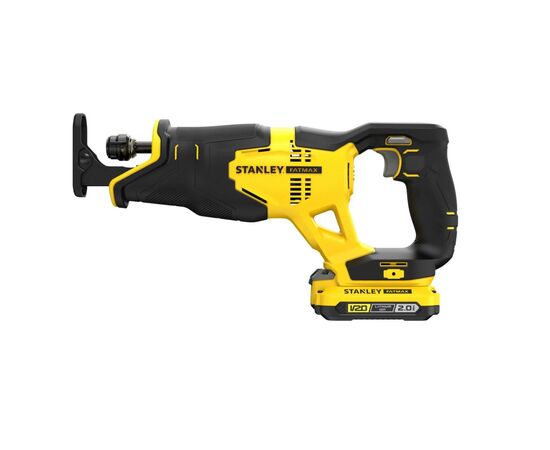 Шабельна пила Stanley FatMax,18V(V20)Li-Ion, 2x2Ah, 3.000 хід/хв, 4,85кг (SFMCS300D2K), зображення 2 Шабельна пила Stanley FatMax,18V(V20)Li-Ion, 2x2Ah, 3.000 хід/хв, 4,85кг (SFMCS300D2K), зображення 2
