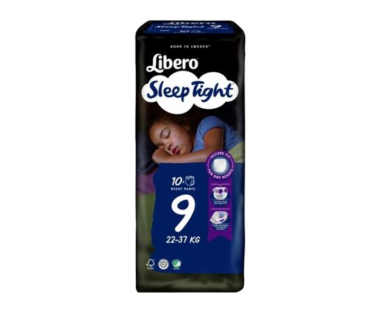 Підгузок Libero Sleep Tight Розмір 9 (22-37 кг) 10 шт (7322541180786)