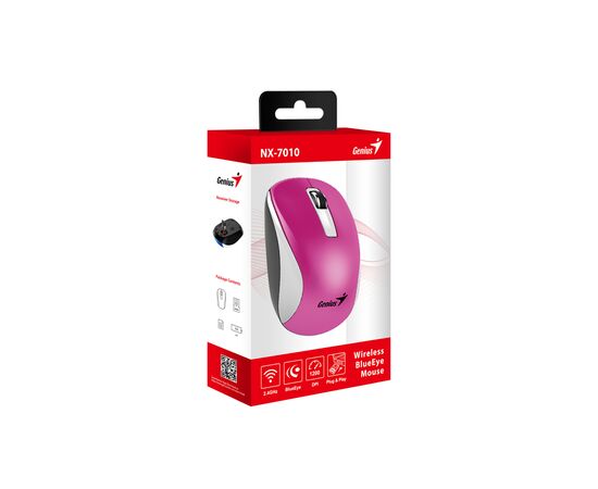 Мышка Genius NX-7010 Wireless Magenta (31030018402), изображение 3 Мышка Genius NX-7010 Wireless Magenta (31030018402), изображение 3