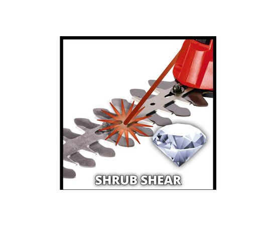 Кусторез Einhell GE-CG 18 Li - Solo, 18В, PXC, лезвия 100/200 мм, 0.66 кг (без АКБ и ЗУ) (3410370), изображение 2 Кусторез Einhell GE-CG 18 Li - Solo, 18В, PXC, лезвия 100/200 мм, 0.66 кг (без АКБ и ЗУ) (3410370), изображение 2