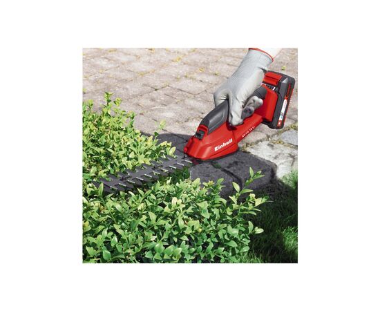 Кусторез Einhell GE-CG 18 Li - Solo, 18В, PXC, лезвия 100/200 мм, 0.66 кг (без АКБ и ЗУ) (3410370), изображение 3 Кусторез Einhell GE-CG 18 Li - Solo, 18В, PXC, лезвия 100/200 мм, 0.66 кг (без АКБ и ЗУ) (3410370), изображение 3
