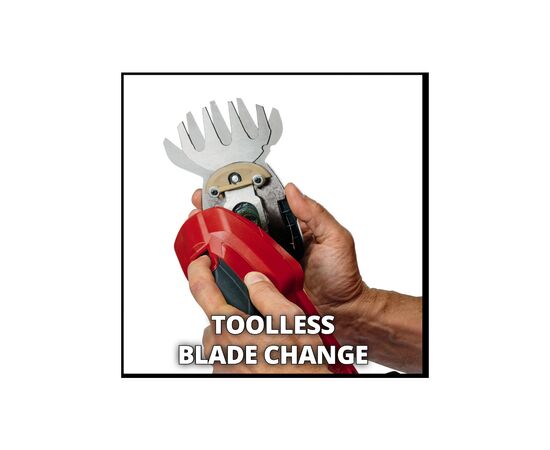 Кусторез Einhell GE-CG 18 Li - Solo, 18В, PXC, лезвия 100/200 мм, 0.66 кг (без АКБ и ЗУ) (3410370), изображение 4 Кусторез Einhell GE-CG 18 Li - Solo, 18В, PXC, лезвия 100/200 мм, 0.66 кг (без АКБ и ЗУ) (3410370), изображение 4