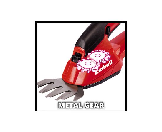 Кусторез Einhell GE-CG 18 Li - Solo, 18В, PXC, лезвия 100/200 мм, 0.66 кг (без АКБ и ЗУ) (3410370), изображение 5 Кусторез Einhell GE-CG 18 Li - Solo, 18В, PXC, лезвия 100/200 мм, 0.66 кг (без АКБ и ЗУ) (3410370), изображение 5