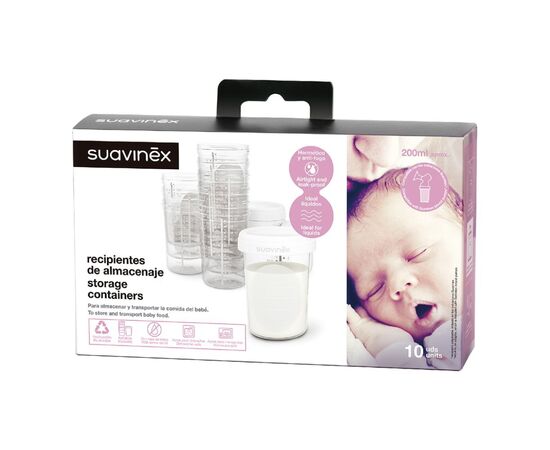Контейнер для хранения продуктов Suavinex , молока, 10 шт (304594), изображение 3