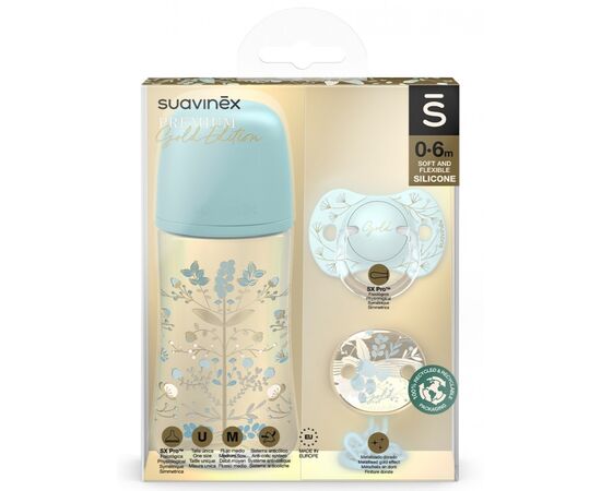 Набір для годування новонароджених Suavinex Gold Edition, блакитний (307878)