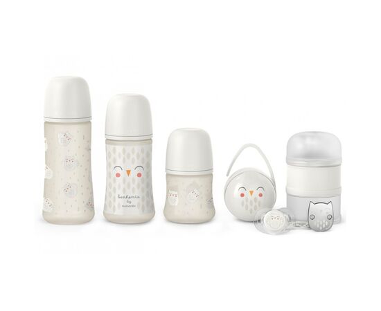 Набір для годування новонароджених Suavinex Bonhomia подарунковий, великий, білий (308029), зображення 2 Набір для годування новонароджених Suavinex Bonhomia подарунковий, великий, білий (308029), зображення 2