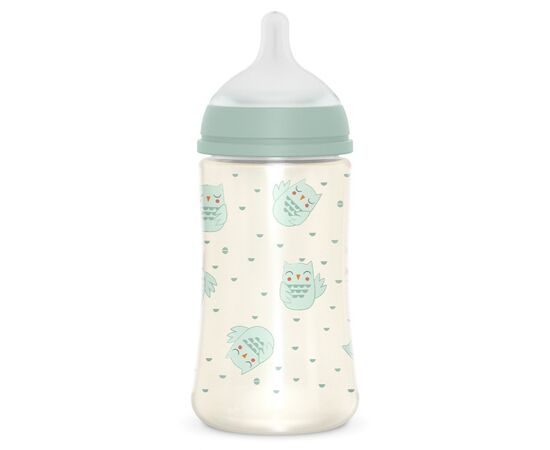 Пляшечка для годування Suavinex Bonhomia, повільний потік, 270 мл, зелена (307835), зображення 2 Пляшечка для годування Suavinex Bonhomia, повільний потік, 270 мл, зелена (307835), зображення 2