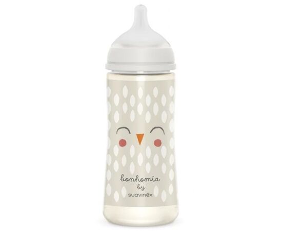 Бутылочка для кормления Suavinex Bonhomia, медленный поток, 360 мл, белая (307839), изображение 2 Бутылочка для кормления Suavinex Bonhomia, медленный поток, 360 мл, белая (307839), изображение 2