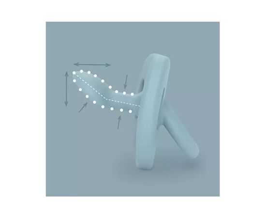 Пустышка Suavinex Colour Essence силиконовая, анатомическая, 0-6 мес. голубая (308085), изображение 4 Пустышка Suavinex Colour Essence силиконовая, анатомическая, 0-6 мес. голубая (308085), изображение 4