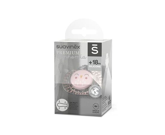 Пустушка Suavinex Bonhomia фізіологічна, +18 міс, рожева (307815), зображення 3 Пустушка Suavinex Bonhomia фізіологічна, +18 міс, рожева (307815), зображення 3