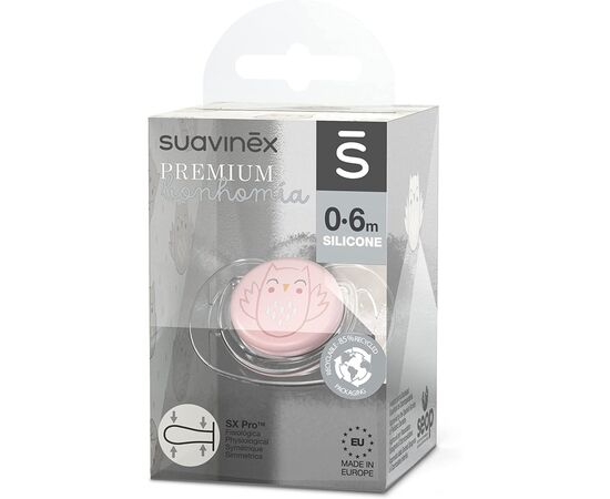 Пустышка Suavinex Bonhomiaфизиологическая, 0-6 мес. розовая (307807), изображение 3 Пустышка Suavinex Bonhomiaфизиологическая, 0-6 мес. розовая (307807), изображение 3