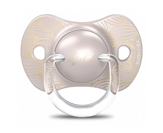 Пустушка Suavinex Gold Edition фізіологічна, 6-18 міс, золота (307860)