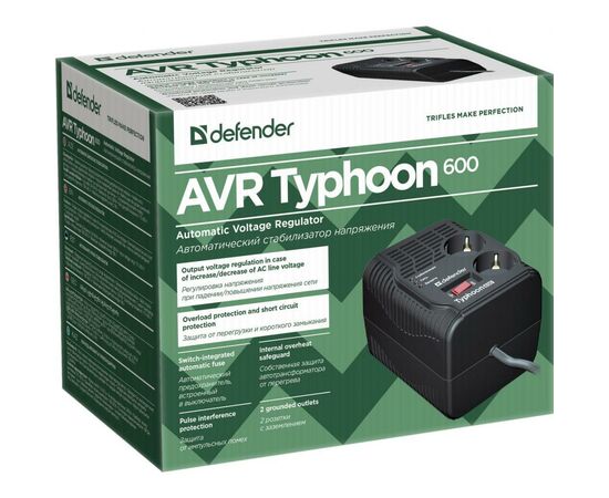 Стабилизатор Defender Typhoonl 600VA (99032) (99032), изображение 4 Стабилизатор Defender Typhoonl 600VA (99032) (99032), изображение 4